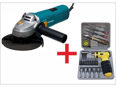 Угловая шлифмашина Shtenli 9565CV, круг 125, 1200Вт, регулировка оборотов + подарок набор инструментов